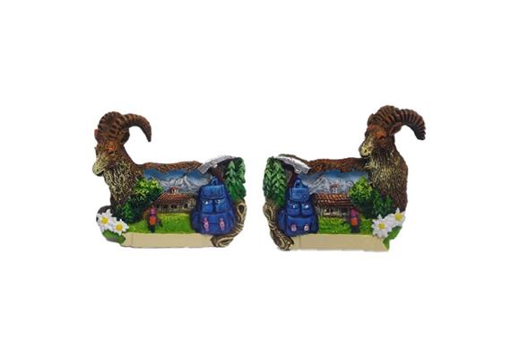 Magnet Sommerlandschaft auf Steinbock, 2 assortiert