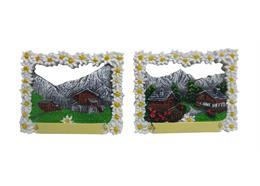 Magnet Sommerlandschaft in Edelweissrahmen, 2 assortiert