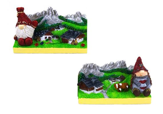 Magnet Sommerlandschaft mit Gnom, 2 assortiert