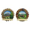 Magnet Sommerlandschaft mit Holzrahmen, 2 assortiert