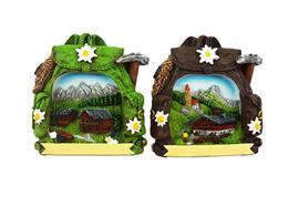 Magnet Sommerlandschaft mit Rucksack, 2 assortiert