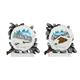 Magnet Tannenzweig silber mit Schnee Bild, 2 assortiert