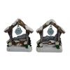 Magnet Winter Berghütte mit Schneeflocke, 2 assortiert