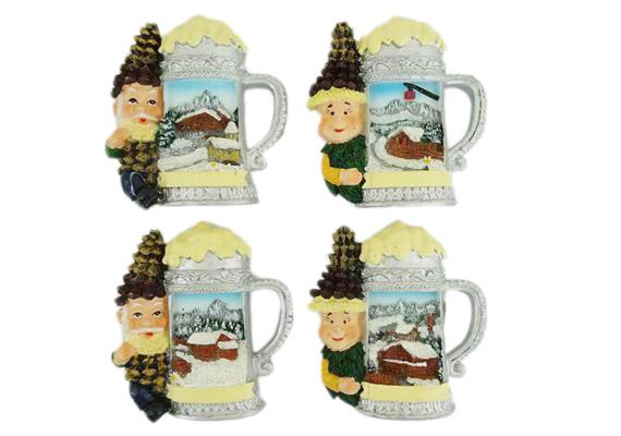 Magnet Winter Bierkrug, 4 assortiert