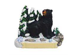 Magnet Winter Braunbär mit Tannen