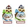 Magnet Winter Eule auf Ski, 2 assortiert