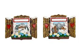 Magnet Winter Fenster, 2 assortiert