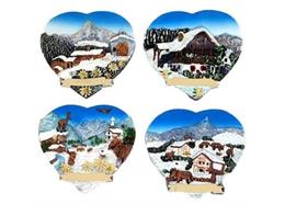 Magnet Winter Herz, 4 assortiert