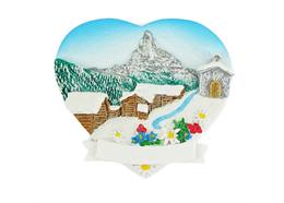 Magnet Winter Herzförmig mit Matterhorn