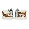 Magnet Winter Holzhütte mitThermometer, 2 assortiert