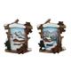 Magnet Winter Holzrahmen mit Schneehütte, 2 assortiert
