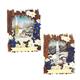 Magnet Winter Kirche mit Blumen, 2 assortiert
