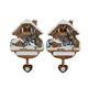 Magnet Winter Kuckucksuhr mit Pendel und Steinbock, 2 assortiert
