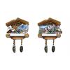 Magnet Winter Kuckucksuhr mit Tannenzapfen, 2 assortiert