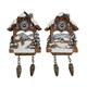 Magnet Winter Kuckucksuhr mit Tannenzapfen, 2 assortiert