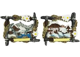 Magnet Winter Landschaft mit Eispickel, 2 assortiert