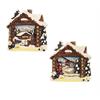Magnet Winter mit Almhütte, 2 assortiert