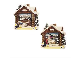 Magnet Winter mit Almhütte, 2 assortiert