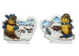 Magnet Winter mit Murmeltier 2 assortiert
