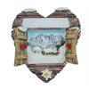 Magnet Winterlandschaft Herzform und Holzladen