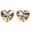 Magnet Winterlandschaft Holzherz mit Edelweiss, 2 assortiert