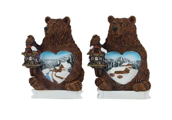 Magnet Winterlandschaft in Braunbär, 2 assortiert