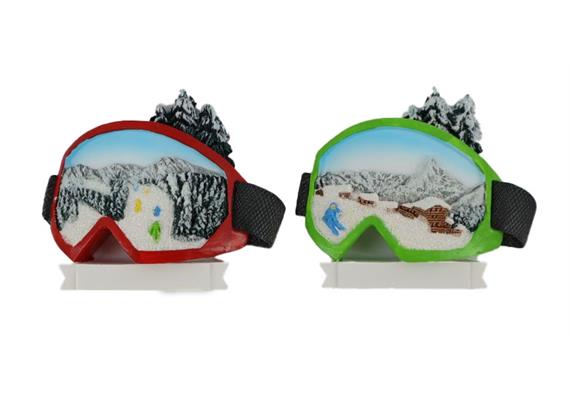 Magnet Winterlandschaft in Skibrille, 2 assortiert