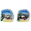 Magnet Winterlandschaft mit Schneeflocken, 2 assortiert