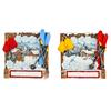 Magnet Winterlandschaft mit Ski u Handschuhe 6x7cm