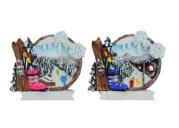 Magnet Winterlandschaft mit Skischuh mit Ski, 2 assortiert