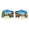 Magnet Winterlandschaft mit Steinbock und Tanne, 2 assortiert