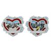 Magnet Winterlandschaft Schneeherz mit Glitzer, 2 assortiert