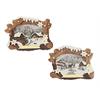 Magnet Winterwege mit Holz Rahmen, 2 assortiert