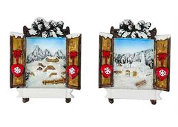 Magnete Winterlandschaft mit Fenster, 2 assortiert