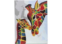 Malen nach Zahlen Bild-Set 30x40cm "Bunte Giraffen"