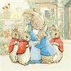 Malen nach Zahlen Bild-Set 50x50cm "The Flopsy Bunnies, Peter and Mrs Josephine Rabbit"