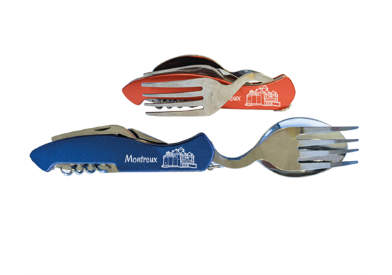 Messer Camping, ass 2 Stk. blau & rot, mit Montreux und Schloss Chillon, VE 72 Stk