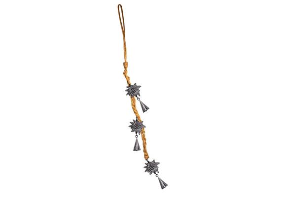 Metall Edelweiss mit Glocke am Seil