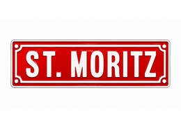 Metall Magnet Schild St. Moritz