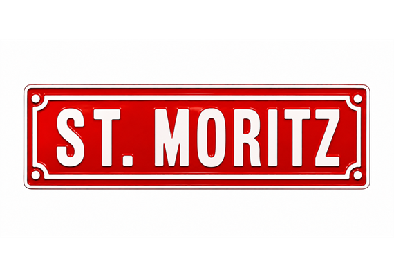 Metall Magnet Schild St. Moritz