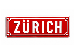 Metall Magnet Schild Zürich