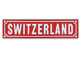 Metall Magnet Switzerland Schild