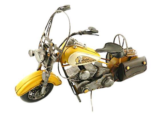 Metall Motorrad gelb