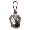 Metallglocke klein mit Edelweiss 11.5 x 11 cm