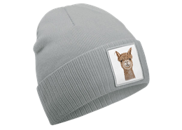 Mütze Alpaka graublau