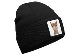 Mütze Alpaka schwarz