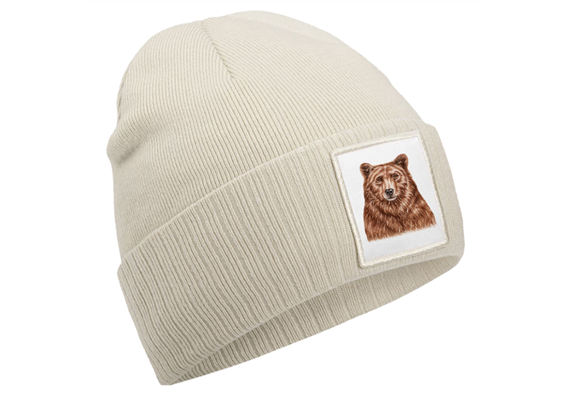 Mütze Bär sand beige