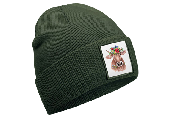 Mütze Blumenkuh olive grün