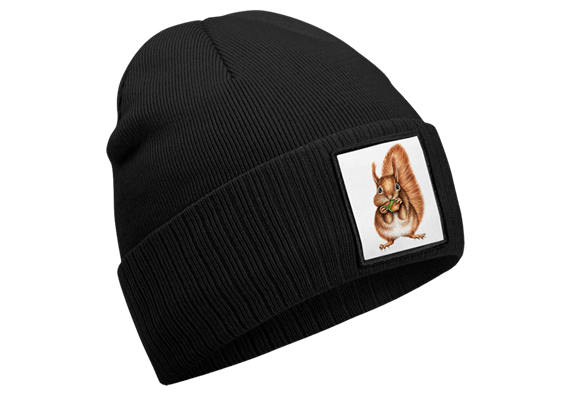 Mütze Eichhörnchen schwarz