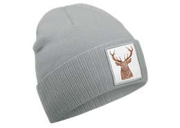Mütze Hirsch graublau